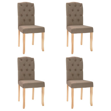 vidaXL Chaises de salle à manger 4 pcs Taupe Tissu