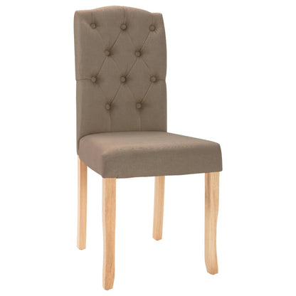 vidaXL Chaises de salle à manger 4 pcs Taupe Tissu
