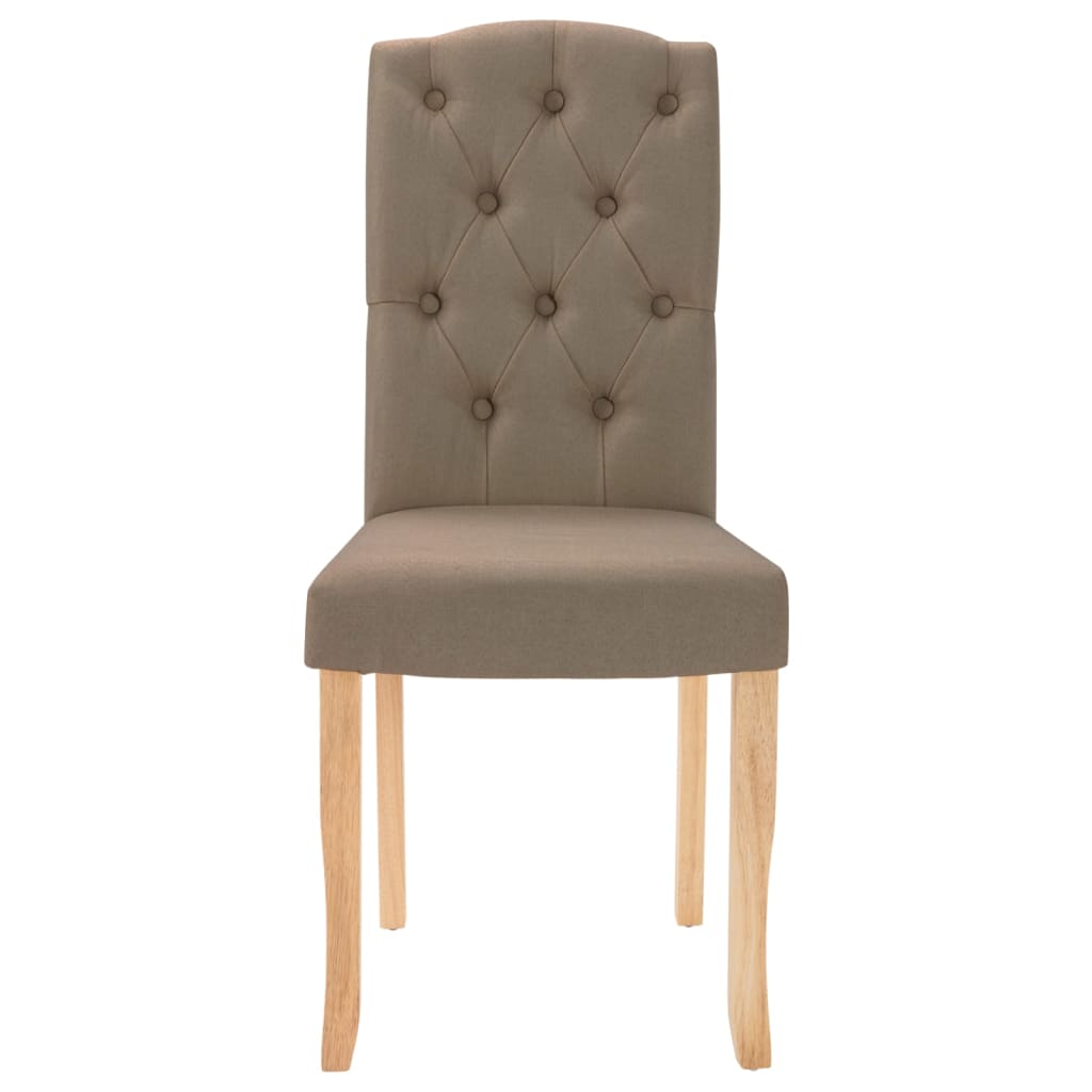 vidaXL Chaises de salle à manger 4 pcs Taupe Tissu