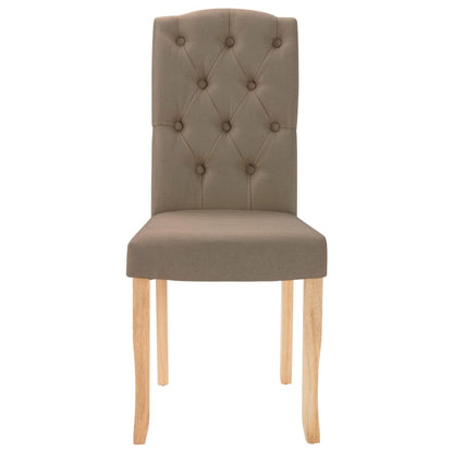 vidaXL Chaises de salle à manger 4 pcs Taupe Tissu