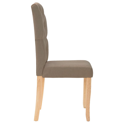 vidaXL Chaises de salle à manger 4 pcs Taupe Tissu