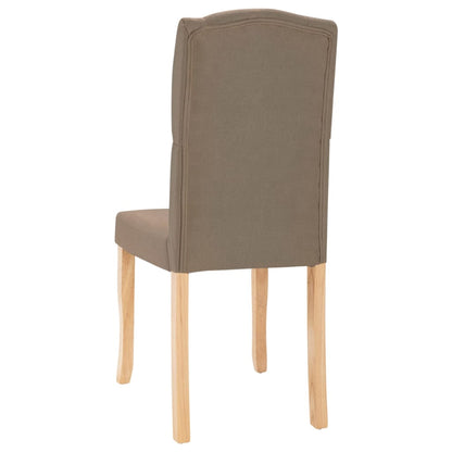 vidaXL Chaises de salle à manger 4 pcs Taupe Tissu
