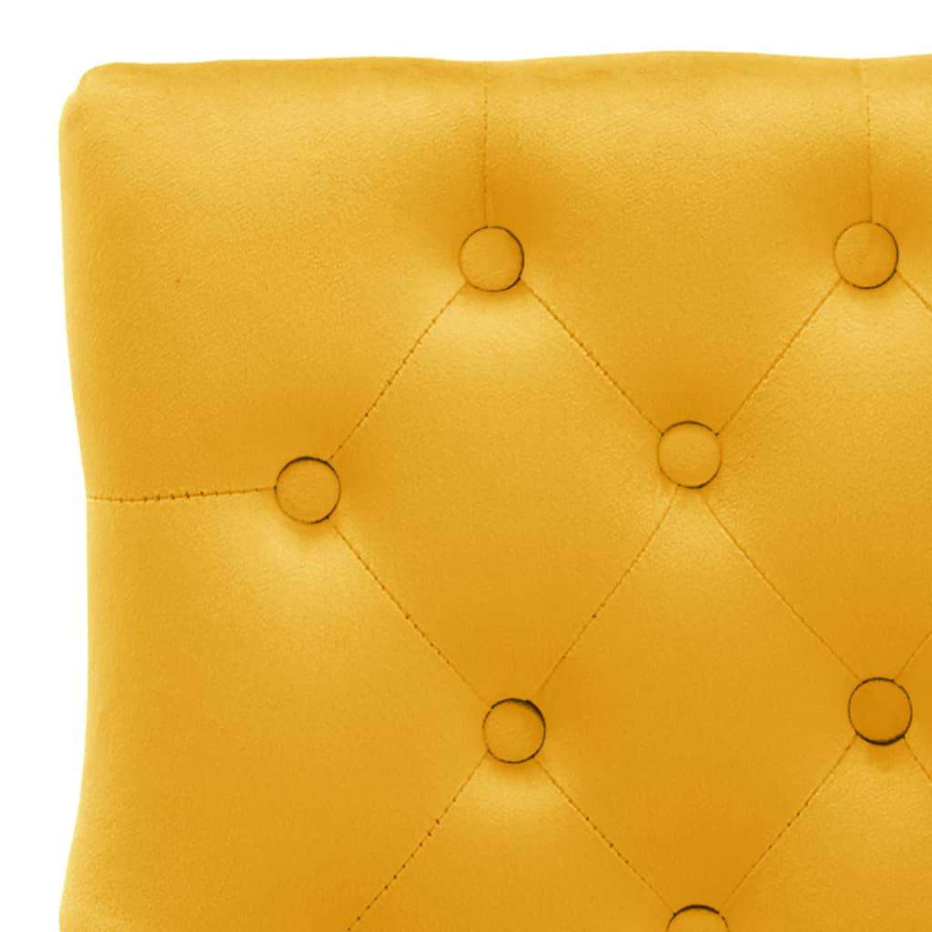 vidaXL Chaises de salle à manger 2 pcs Jaune Velours