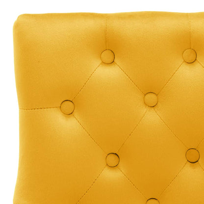 vidaXL Chaises de salle à manger 2 pcs Jaune Velours