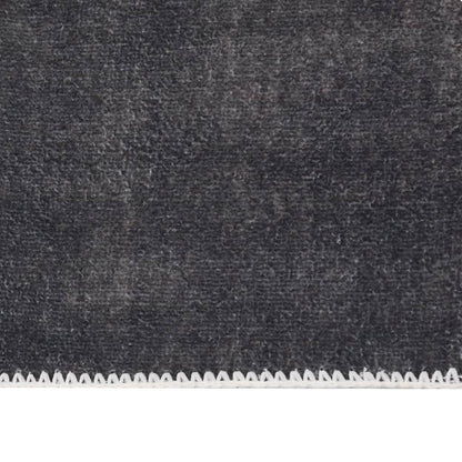 vidaXL Teppichläufer Waschbar Faltbar Anthrazit 80x300 cm Polyester