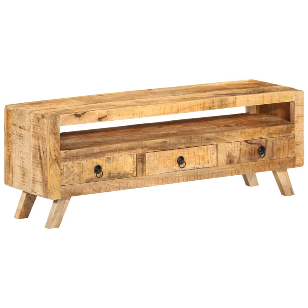 vidaXL Meuble TV 110x30x40 cm Bois de manguier massif