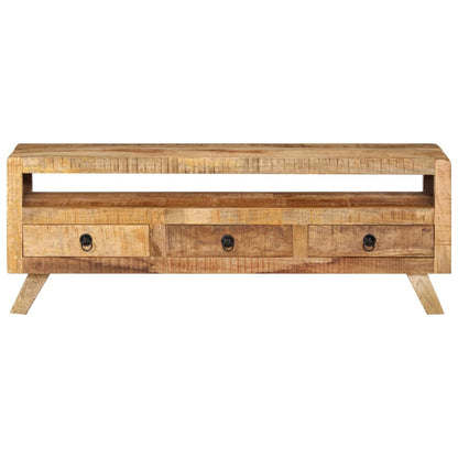 vidaXL Meuble TV 110x30x40 cm Bois de manguier massif