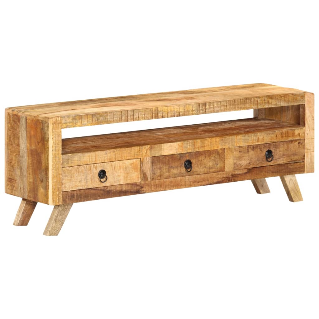 vidaXL Meuble TV 110x30x40 cm Bois de manguier massif