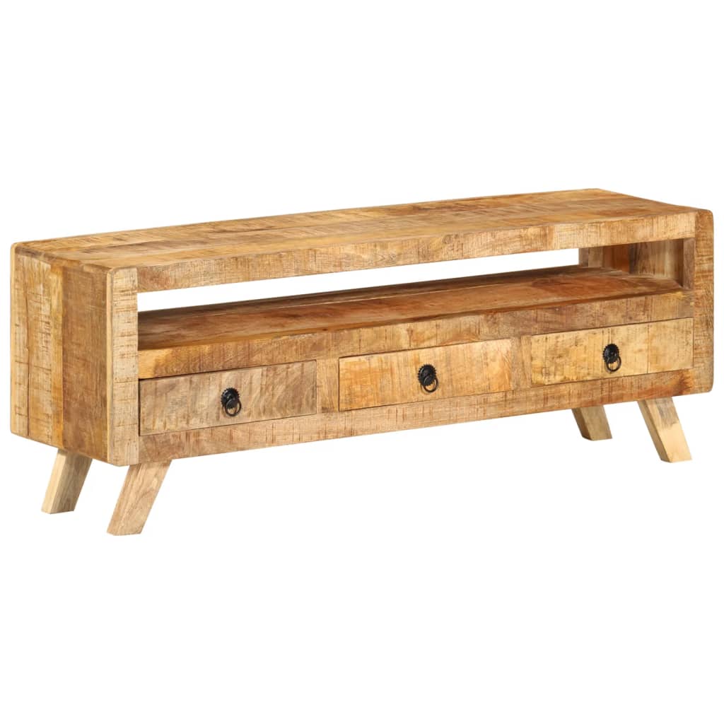 vidaXL Meuble TV 110x30x40 cm Bois de manguier massif