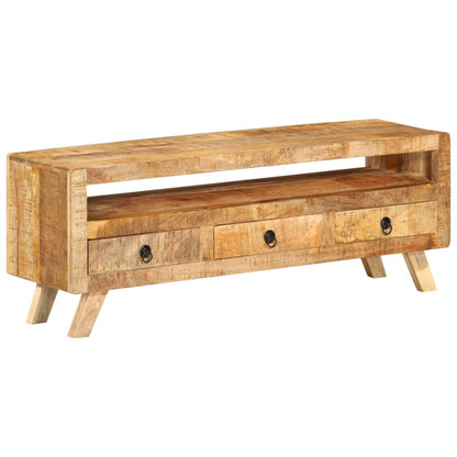 vidaXL Meuble TV 110x30x40 cm Bois de manguier massif