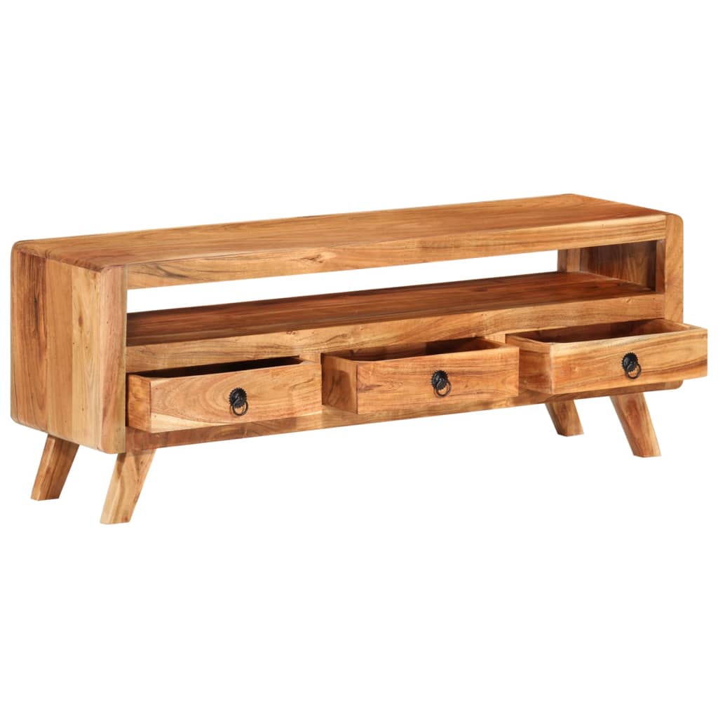 Meuble TV vidaXL 110x30x40 cm Bois d'acacia massif