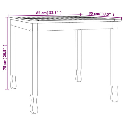 vidaXL Garten-Esstisch 85x85x75 cm Massivholz Teak