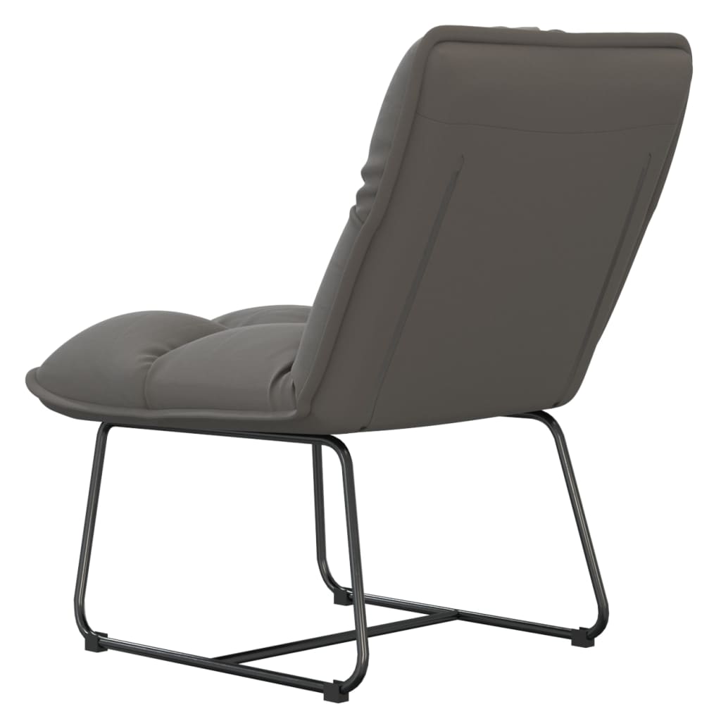 vidaXL Relaxstuhl mit Metallgestell Hellgrau Samt