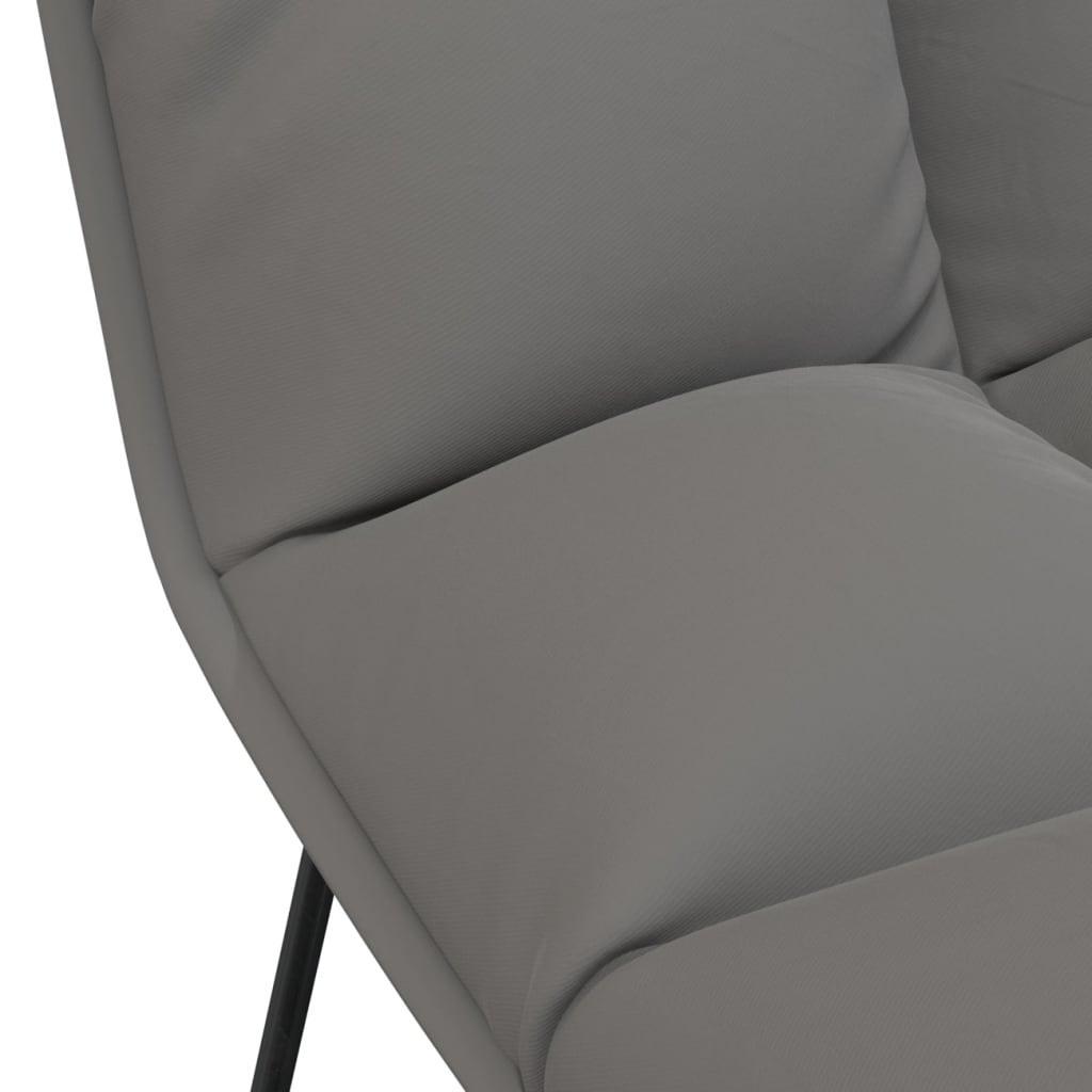 vidaXL Relaxstuhl mit Metallgestell Hellgrau Samt