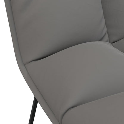 vidaXL Relaxstuhl mit Metallgestell Hellgrau Samt