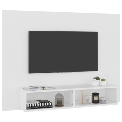 vidaXL Meuble TV mural Blanc 120x23,5x90 cm Bois d'ingénierie