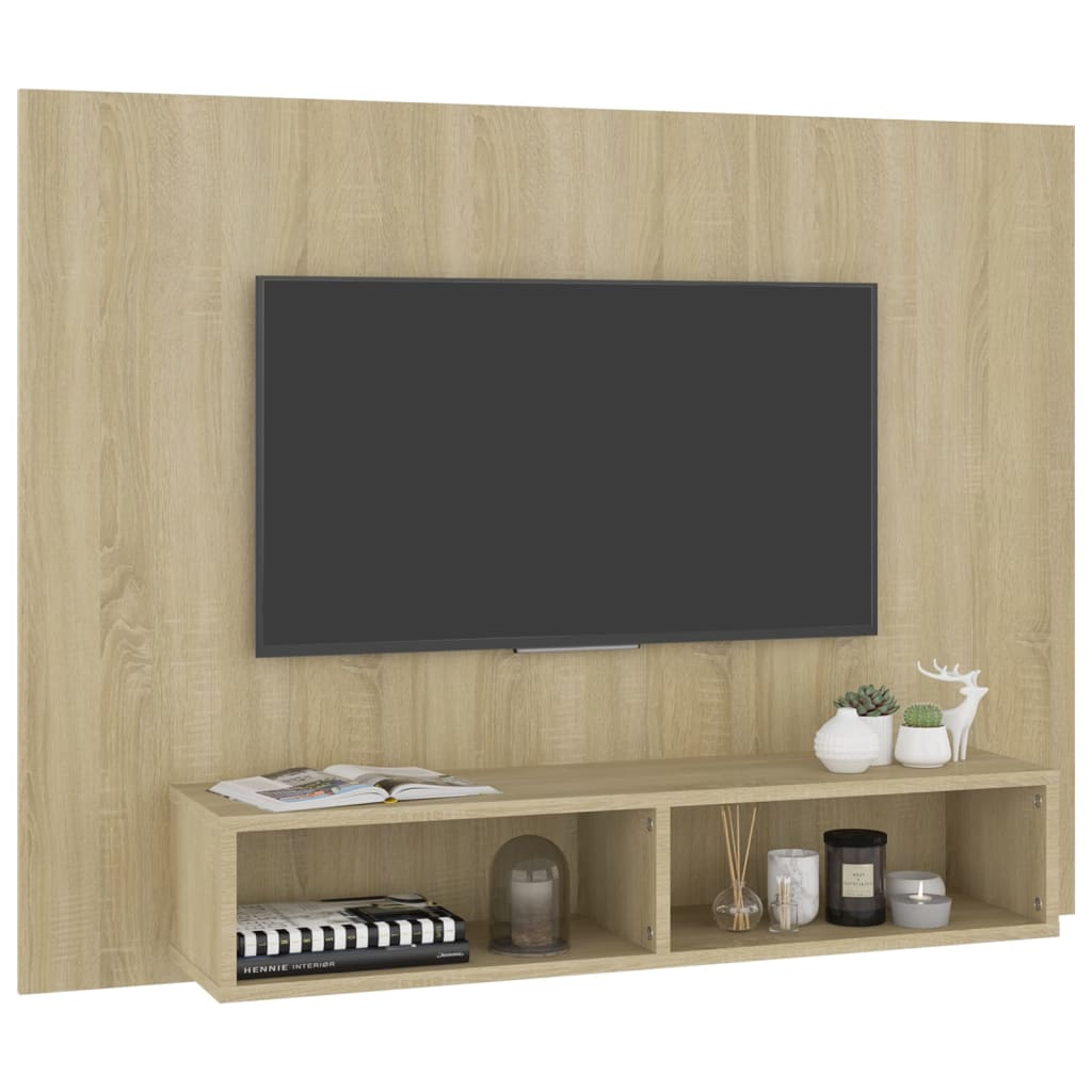 vidaXL Meuble TV mural chêne Sonoma 120x23,5x90 cm Bois d'ingénierie