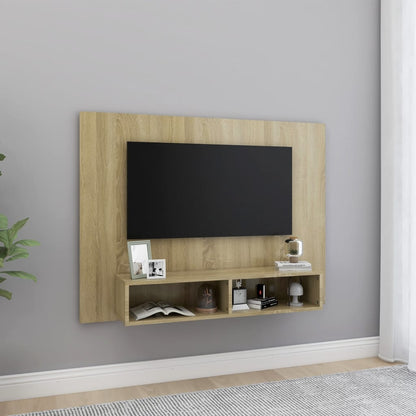 vidaXL Meuble TV mural chêne Sonoma 120x23,5x90 cm Bois d'ingénierie