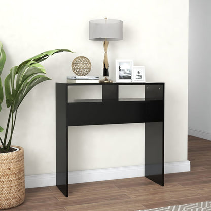 vidaXL Konsolentisch Schwarz 78x30x80 cm Holzwerkstoff