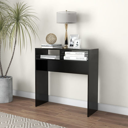 vidaXL Konsolentisch Schwarz 78x30x80 cm Holzwerkstoff