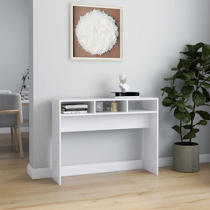 vidaXL Konsolentisch Weiß 105x30x80 cm Holzwerkstoff