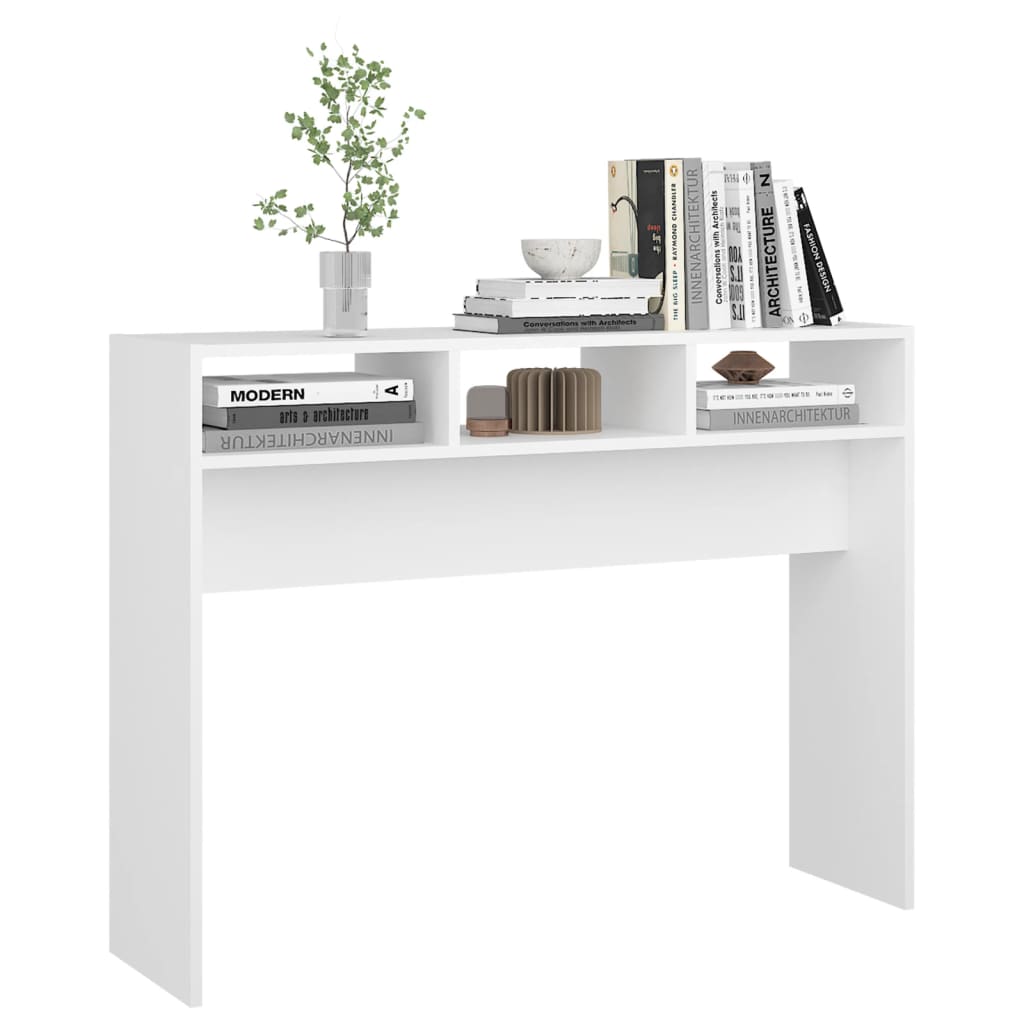 vidaXL Konsolentisch Weiß 105x30x80 cm Holzwerkstoff