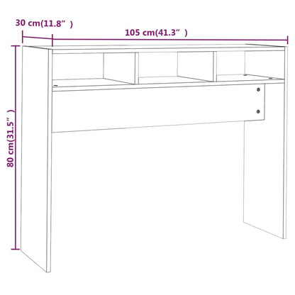 vidaXL Konsolentisch Weiß 105x30x80 cm Holzwerkstoff
