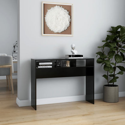 vidaXL Konsolentisch Schwarz 105x30x80 cm Holzwerkstoff