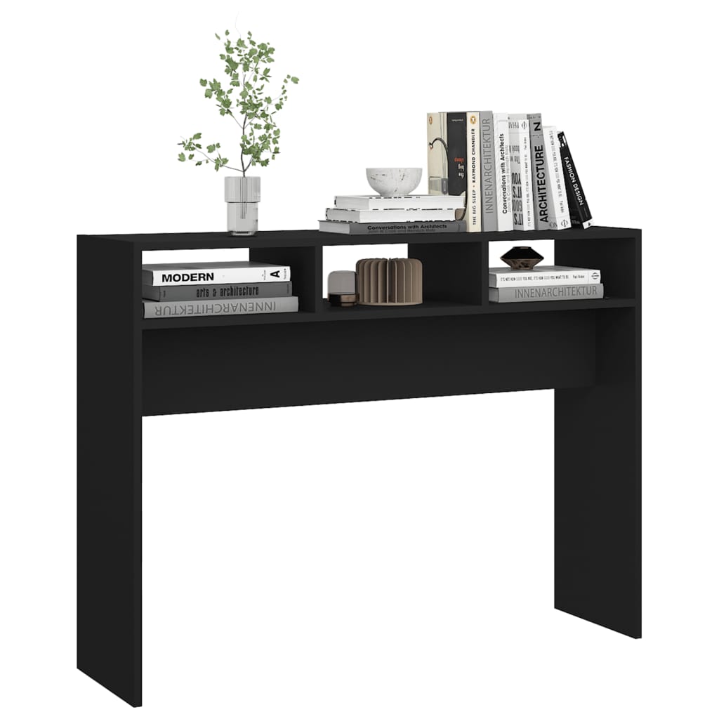vidaXL Konsolentisch Schwarz 105x30x80 cm Holzwerkstoff