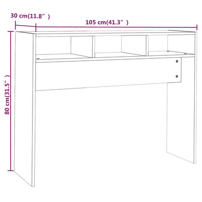 vidaXL Konsolentisch Schwarz 105x30x80 cm Holzwerkstoff