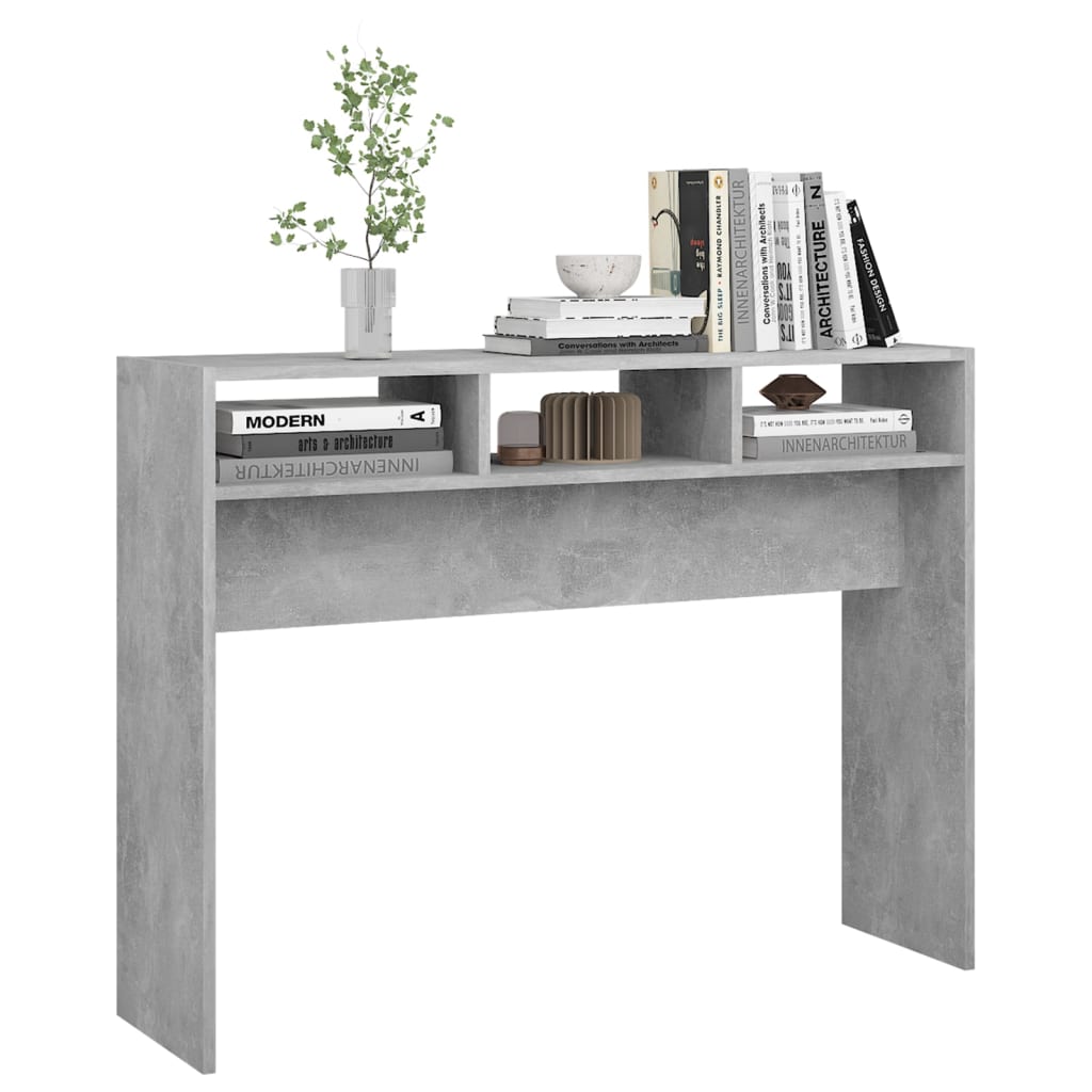 vidaXL Konsolentisch Betongrau 105x30x80 cm Holzwerkstoff