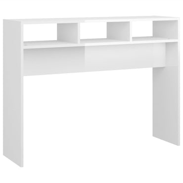 vidaXL Konsolentisch Hochglanz-Weiß 105x30x80 cm Holzwerkstoff