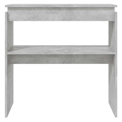 vidaXL Table console Gris béton 80x30x80 cm Bois d'ingénierie