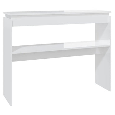 vidaXL Konsolentisch Hochglanz-Weiß 102x30x80 cm Holzwerkstoff