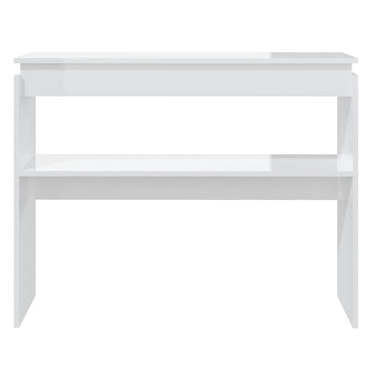 vidaXL Konsolentisch Hochglanz-Weiß 102x30x80 cm Holzwerkstoff