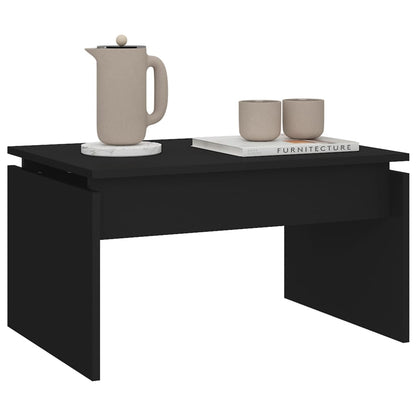 vidaXL Table basse noire 68x50x38 cm Bois d'ingénierie
