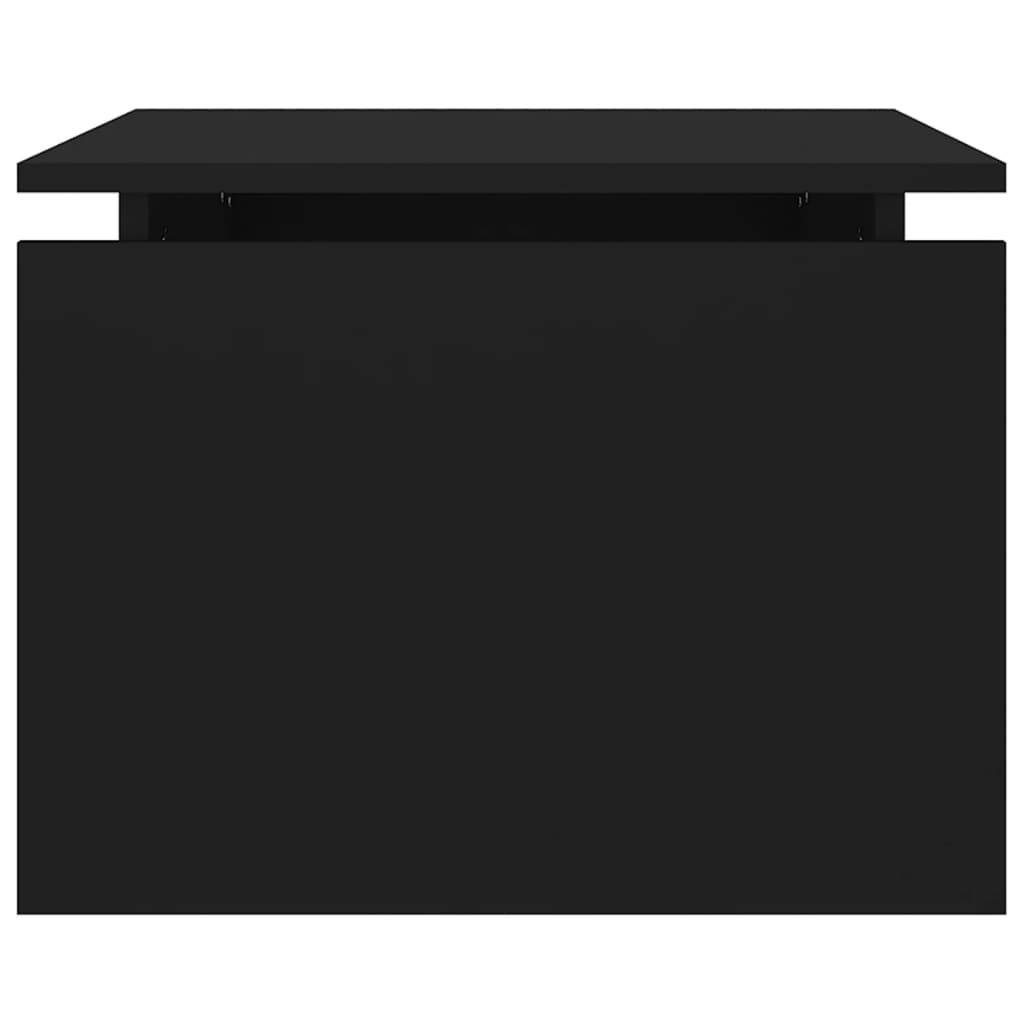vidaXL Table basse noire 68x50x38 cm Bois d'ingénierie