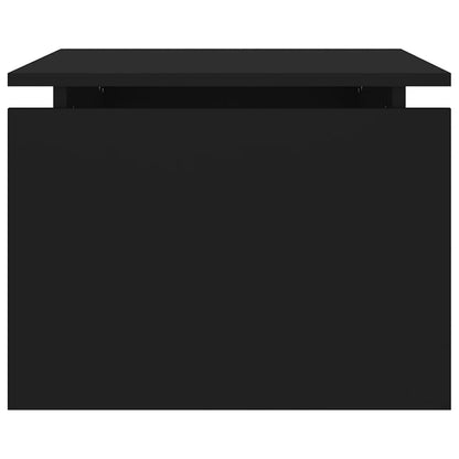 vidaXL Table basse noire 68x50x38 cm Bois d'ingénierie