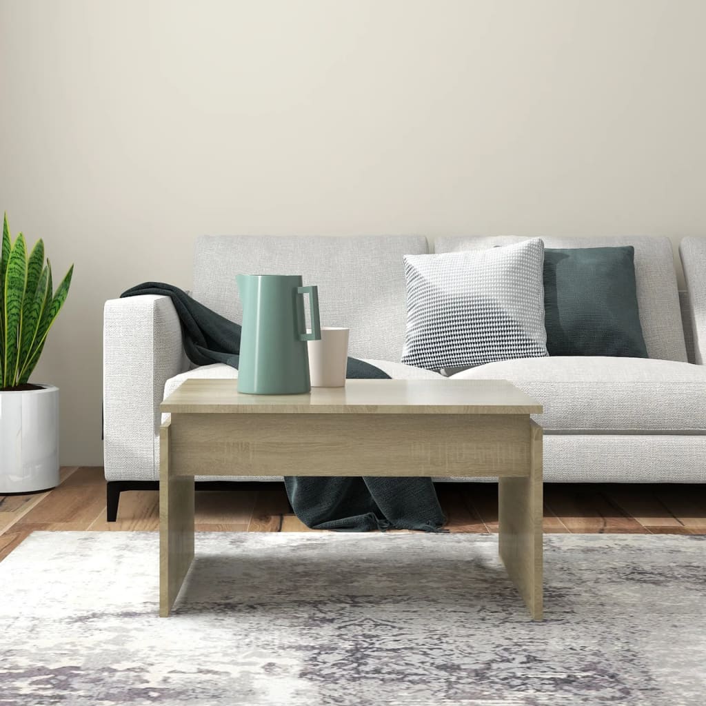 vidaXL Table basse chêne Sonoma 68x50x38 cm bois d'ingénierie