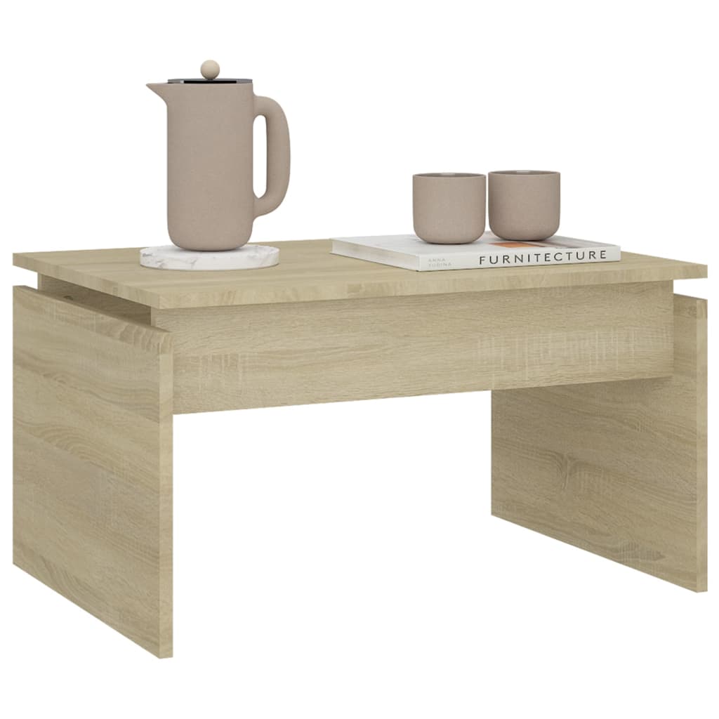 vidaXL Table basse chêne Sonoma 68x50x38 cm bois d'ingénierie