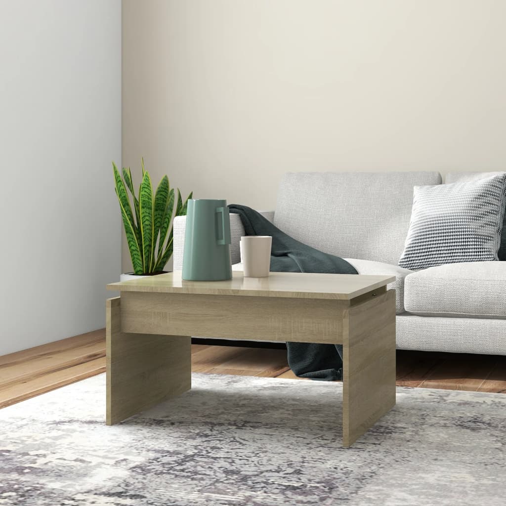 vidaXL Table basse chêne Sonoma 68x50x38 cm bois d'ingénierie
