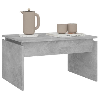 vidaXL Table basse gris béton 68x50x38 cm Aggloméré