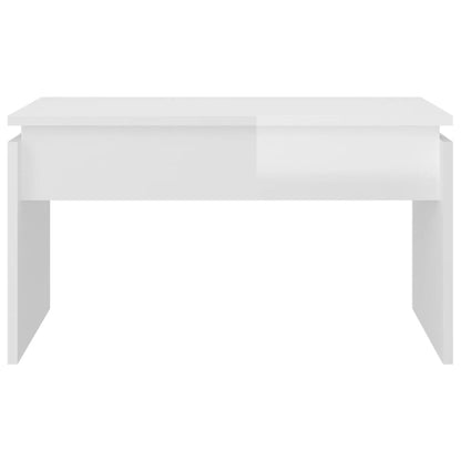 vidaXL Table basse blanc brillant 68x50x38 cm Bois d'ingénierie