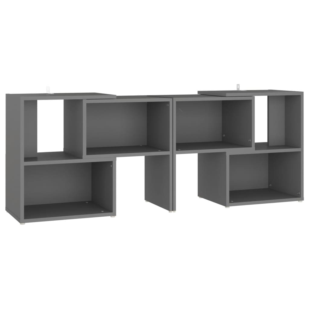 vidaXL Meuble TV gris 104x30x52 cm Aggloméré