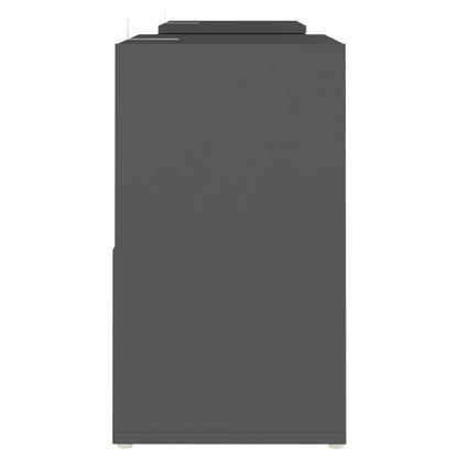vidaXL Meuble TV gris 104x30x52 cm Aggloméré