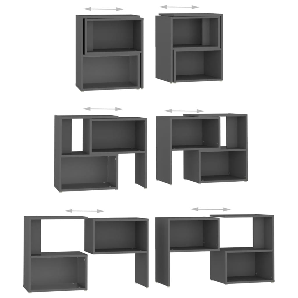 vidaXL Meuble TV gris 104x30x52 cm Aggloméré