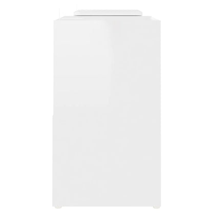 Meuble TV vidaXL blanc brillant 104x30x52 cm Aggloméré