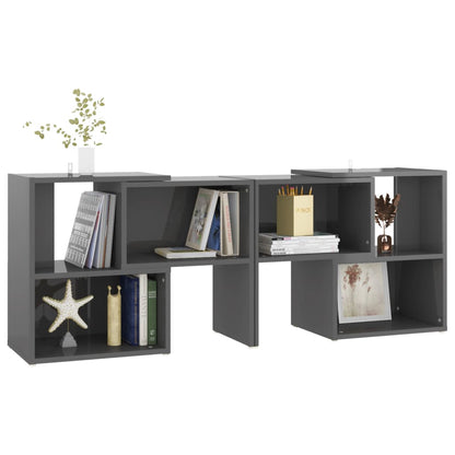 vidaXL Meuble TV Gris brillant 104x30x52 cm Bois d'ingénierie