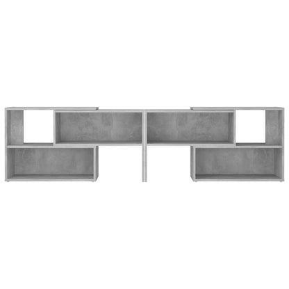 vidaXL Meuble TV gris béton 149x30x52 cm Aggloméré