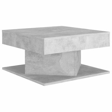 vidaXL Table basse gris béton 57x57x30 cm bois d'ingénierie